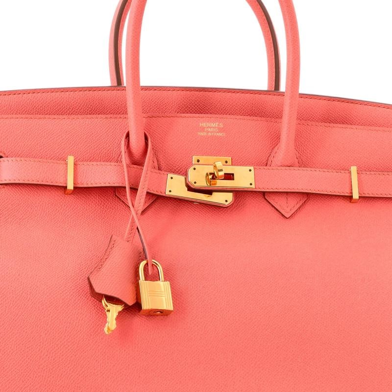 Hermes Birkin Handbag Pink Epsom with Gold Hardware 35 - 6