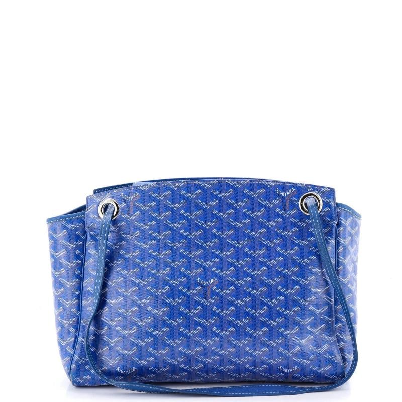 Goyard Rouette Bag Coated Canvas PM: Measurements: Handle Drop 10.5", Height 10", Width 12", Depth 4", Strap Drop 19.5" . Condition: Pre-owned - Good,Brand: Goyard,Exterior Material: Canvas Coated,Style: Shoulder Bags,Exterior Color: