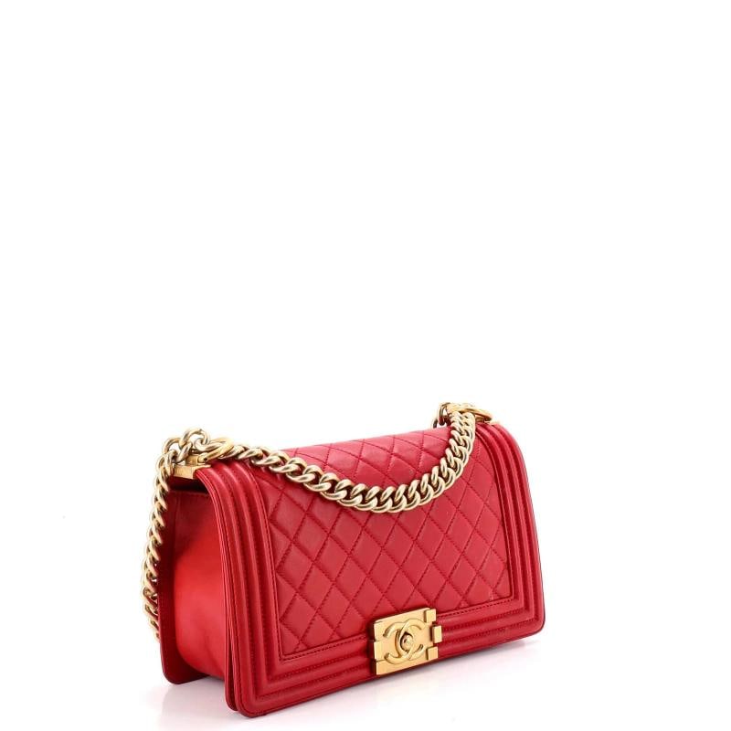 Chanel Boy Flap Bag Quilted Lambskin Old Medium - 2