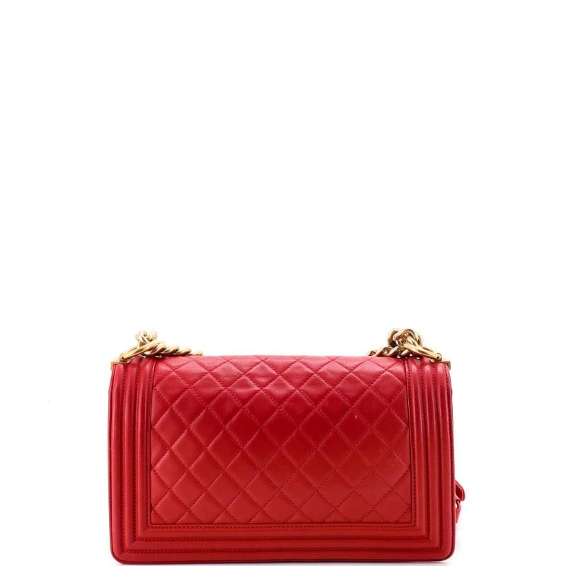 Chanel Boy Flap Bag Quilted Lambskin Old Medium - 3