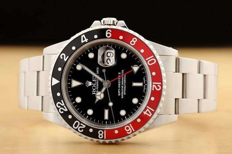 ROLEX GMT MASTER II COKE 16710 BLACK RED 40MM DATE OYSTER STEEL WATCH w/ PAPER - 3