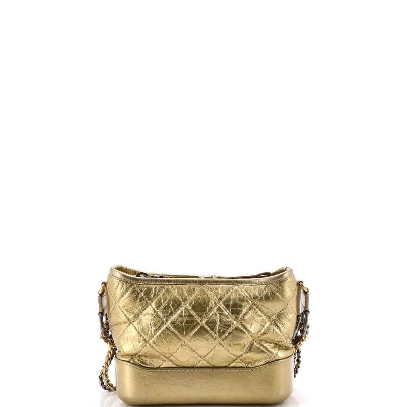 Chanel Gabrielle Hobo Quilted Metallic Aged Calfskin Small - 3