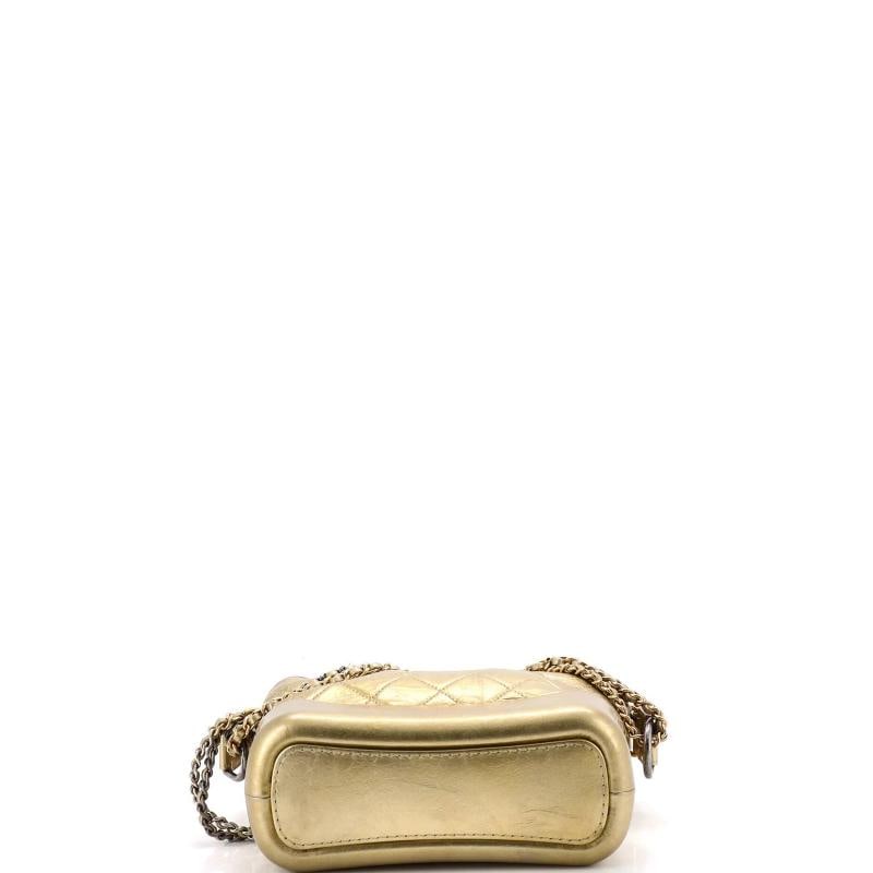 Chanel Gabrielle Hobo Quilted Metallic Aged Calfskin Small - 4