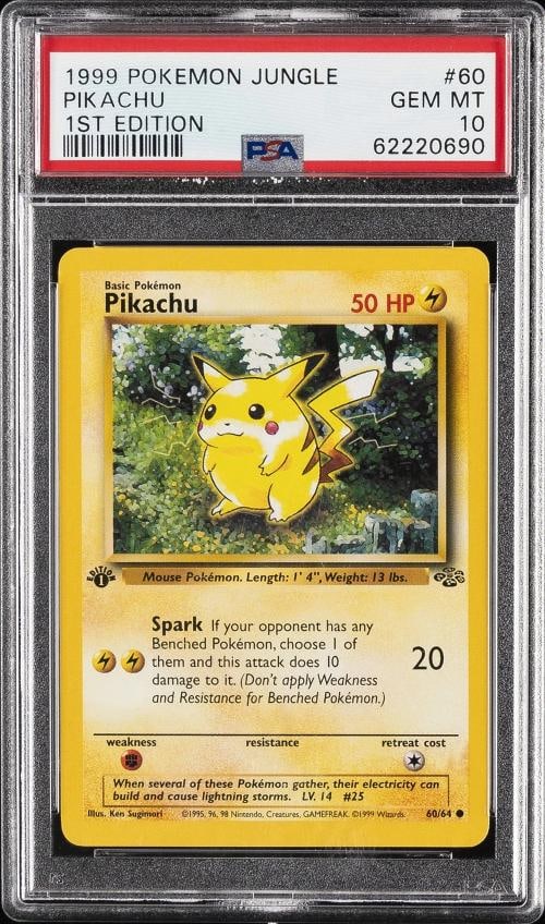 1999 POKEMON JUNGLE 1ST EDITION #60 PIKACHU PSA 10 (1 of 2)