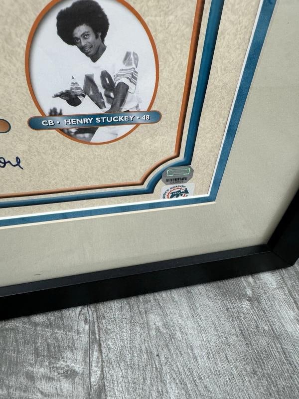 1972 Miami Dolphins Super Bowl Champs Team Signed Lithograph Photo JSA COA - 6