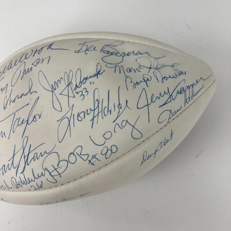 1966 Green Bay Packers Super Bowl 1 Champs Team Signed Football JSA COA - 5