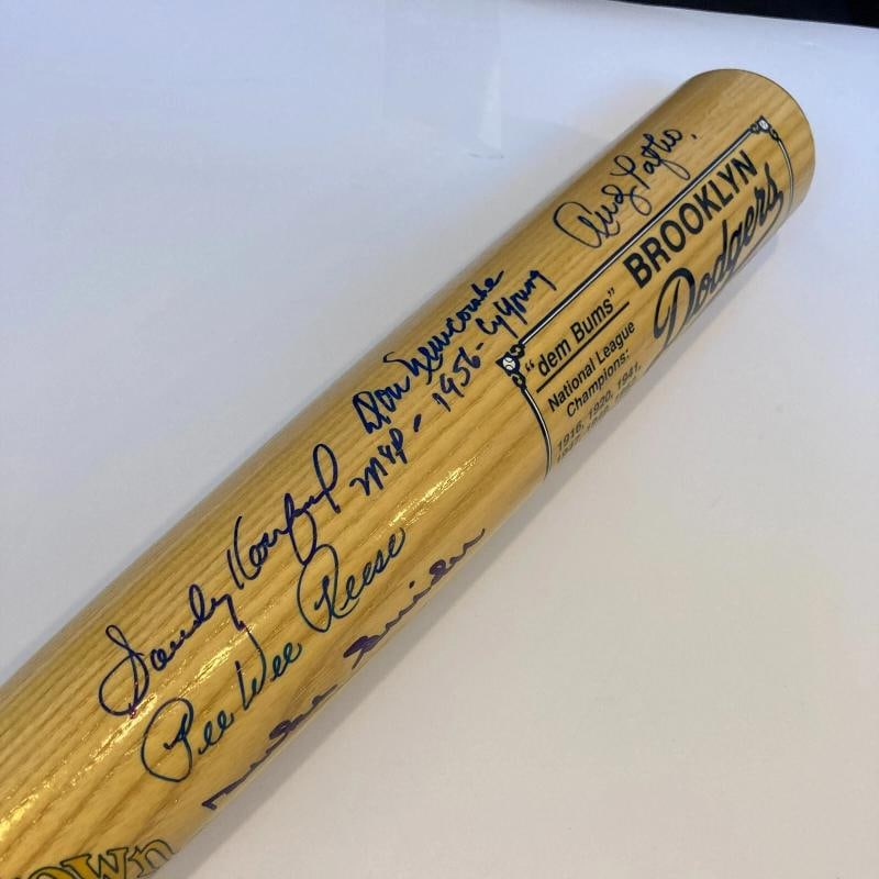 Sandy Koufax Brooklyn Dodgers Legends Signed Cooperstown Baseball Bat JSA - 4