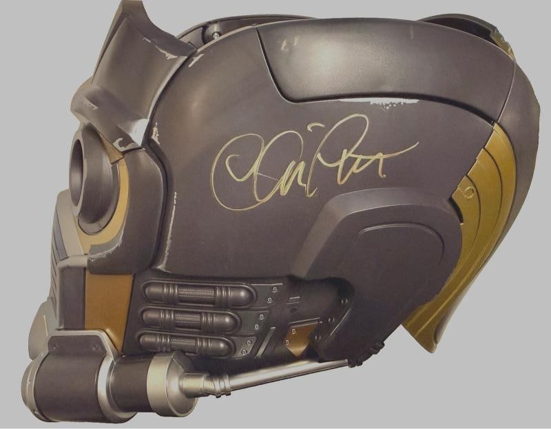 Marvel Legends Star Lord Chris Pratt Signed Helmet Beckett Witnessed: Industry: Movies,Movie: Marvel Legends The Infinity Saga,Signed by: Chris Pratt,Signed: Yes,Autograph Authentication: BAS Beckett Authentication Services,Original/Reproduction: Original,Country of