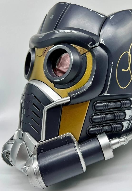 Marvel Legends Star Lord Chris Pratt Signed Helmet Beckett Witnessed - 7