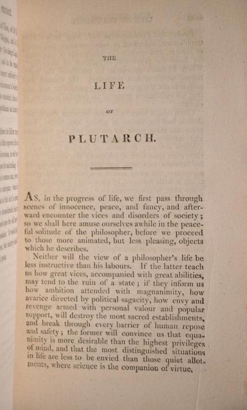 1813 Plutarch's Lives Fine Leather Bindings Great Condition - 8