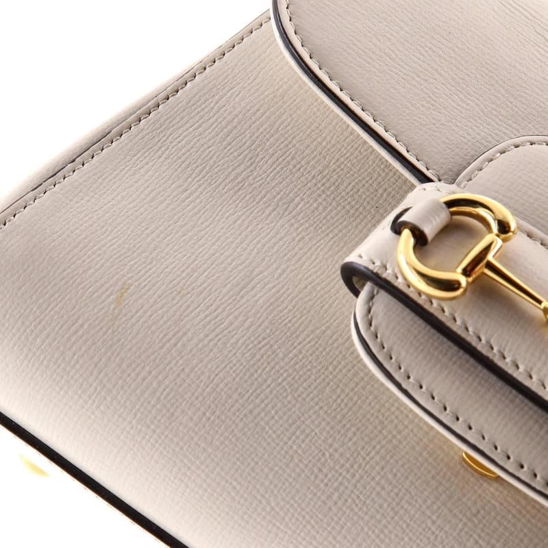 Gucci Horsebit 1955 Top Handle Flap Bag Leather Mini - 6