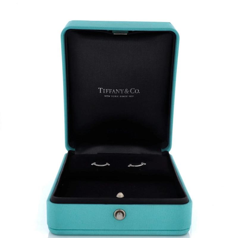 Tiffany & Co. T Smile Stud Earrings 18K White Gold and Diamonds - 2
