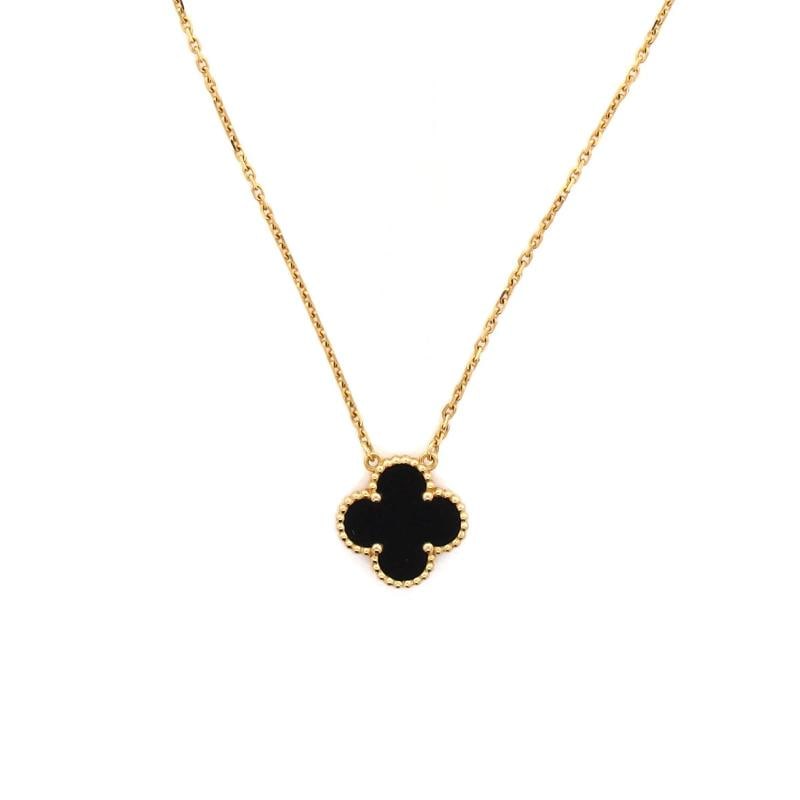 Van Cleef & Arpels Vintage Alhambra Pendant Necklace 18K Yellow Gold and Onyx: Condition: Pre-owned - Good,Brand: Van Cleef & Arpels,Main Stone: Onyx,Metal: 18K Yellow Gold,Metal Purity: 18K,Style: Pendant,Type: Necklace,Color: Yellow Gold,Material: 18K Yellow Gold, Onyx
