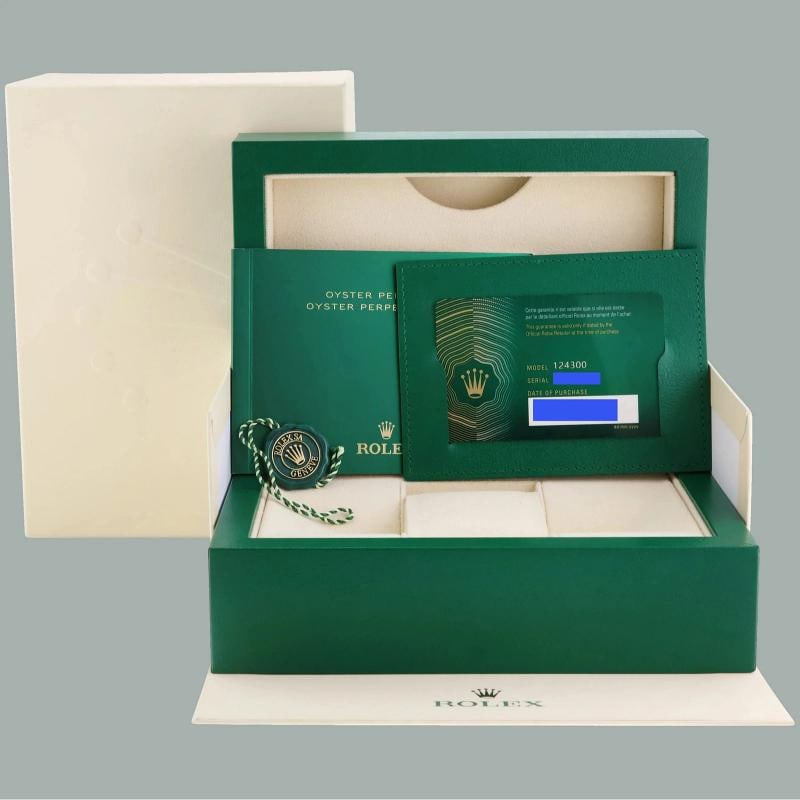 2024 NEW PAPERS ROLEX 124300 Oyster Perpetual 41mm Green Dial Oyster Watch Box - 7