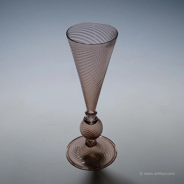 Vetro Soffiato Glass Vase, Venini Murano ca. 1950s - 2