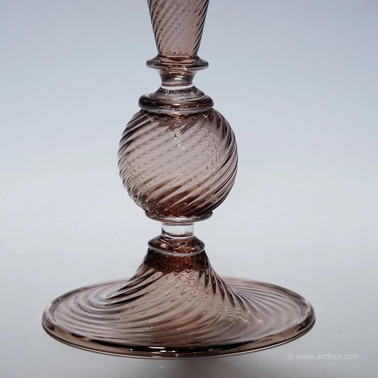 Vetro Soffiato Glass Vase, Venini Murano ca. 1950s - 3