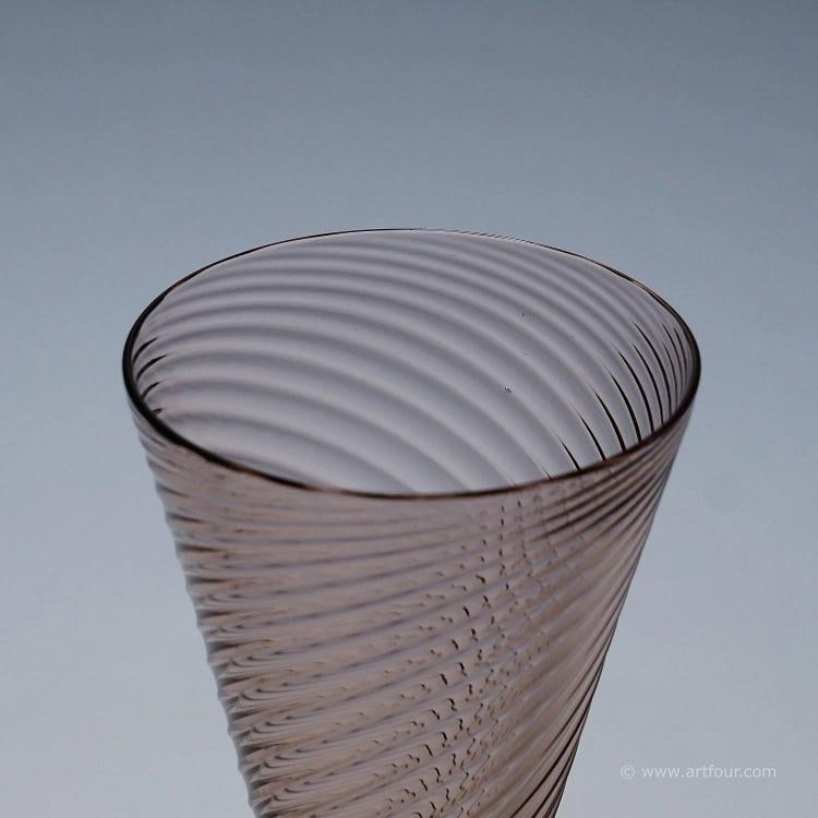 Vetro Soffiato Glass Vase, Venini Murano ca. 1950s - 4