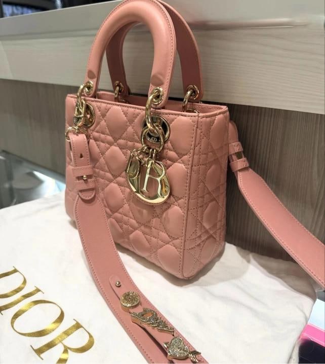 Christian Dior Small Lady Dior My ABCDior Bag in Mauve Cannage Lambskin (2023) - 2