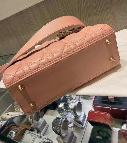 Christian Dior Small Lady Dior My ABCDior Bag in Mauve Cannage Lambskin (2023) - 5