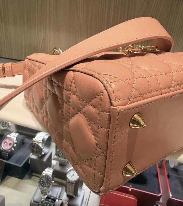 Christian Dior Small Lady Dior My ABCDior Bag in Mauve Cannage Lambskin (2023) - 6