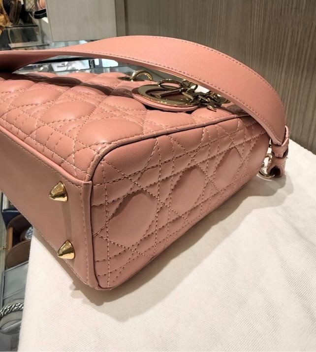 Christian Dior Small Lady Dior My ABCDior Bag in Mauve Cannage Lambskin (2023) - 7