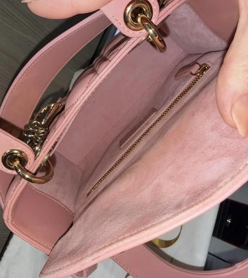 Christian Dior Small Lady Dior My ABCDior Bag in Mauve Cannage Lambskin (2023) - 9
