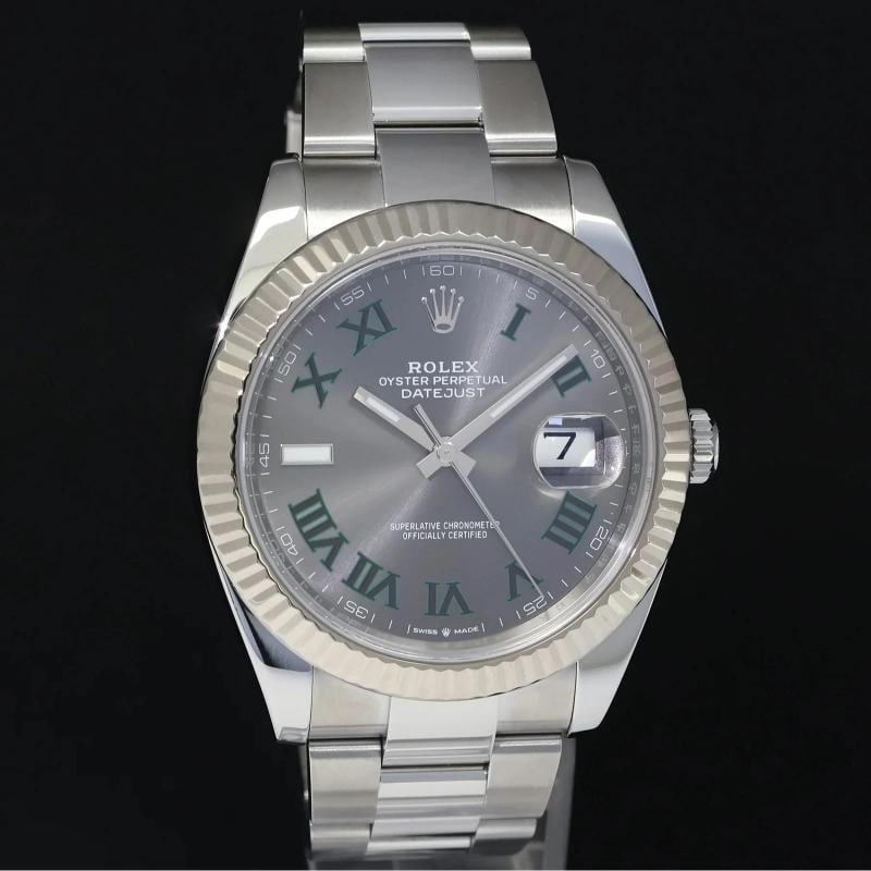 MINT PAPERS Rolex 126334 DateJust 41 Wimbledon Dial Fluted Oyster Band Watch Box - 3