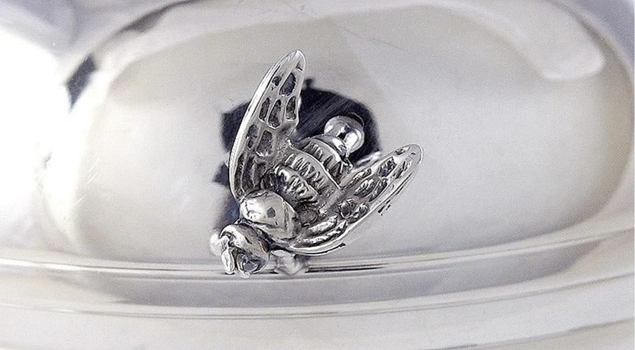 Fabulous English Sterling Silver Vase or Pot by Thistle & Bee - 6