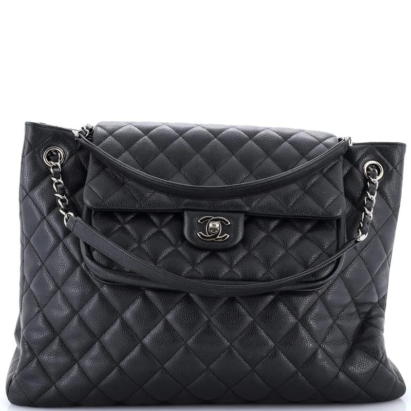 Chanel Classic Flap Shopping Tote Quilted Caviar Large (1 of 5)