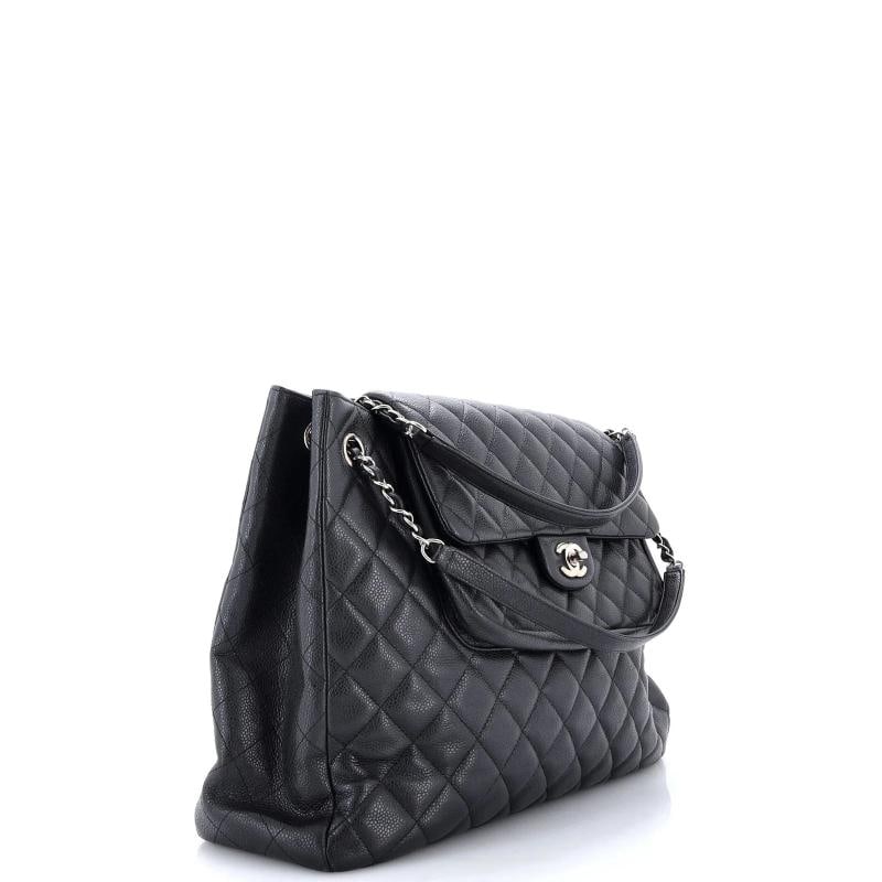 Chanel Classic Flap Shopping Tote Quilted Caviar Large - 2