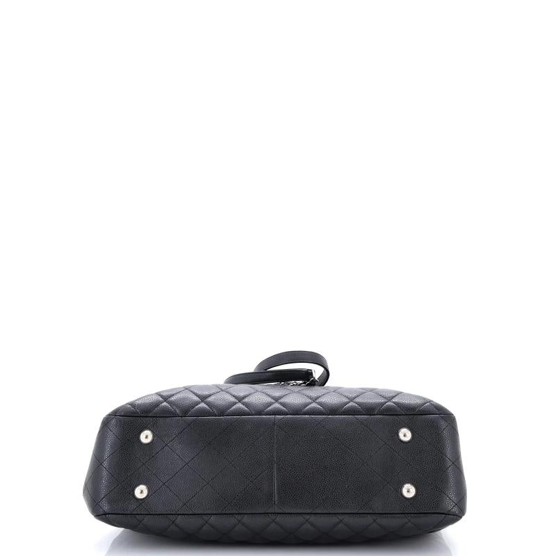 Chanel Classic Flap Shopping Tote Quilted Caviar Large - 4