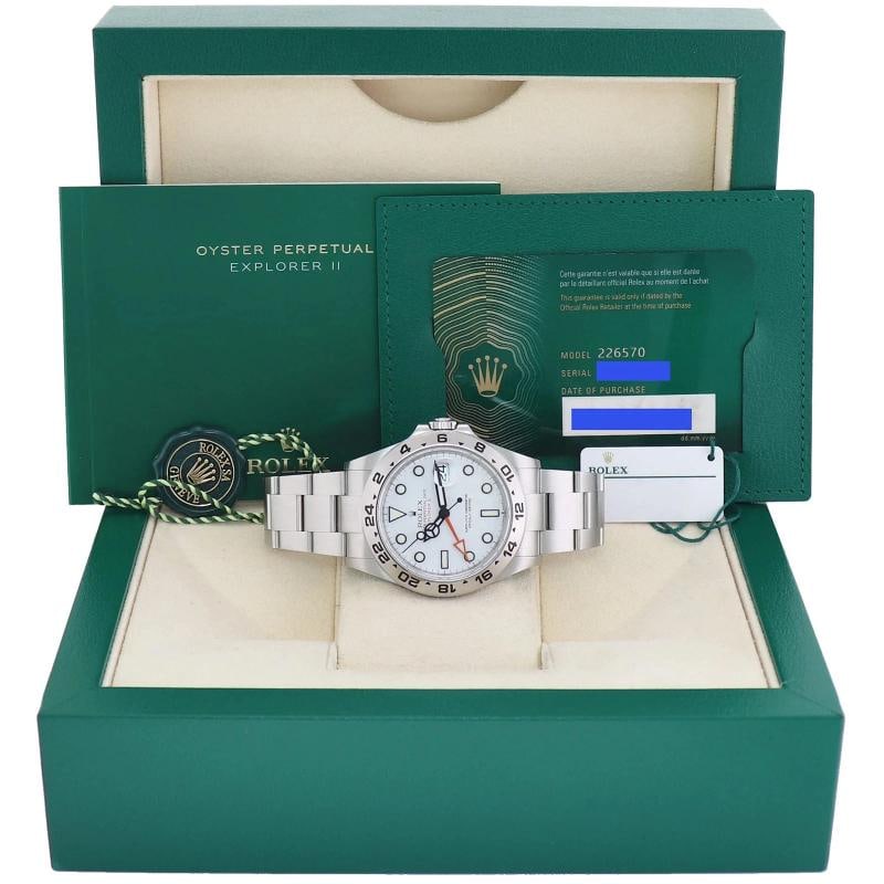 2021 NEW PAPERS Rolex 226570 Explorer II White Polar Steel Date 42mm Watch Box - 8