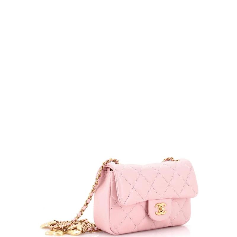 Chanel Heart Charms Flap Bag Quilted Lambskin Mini - 2