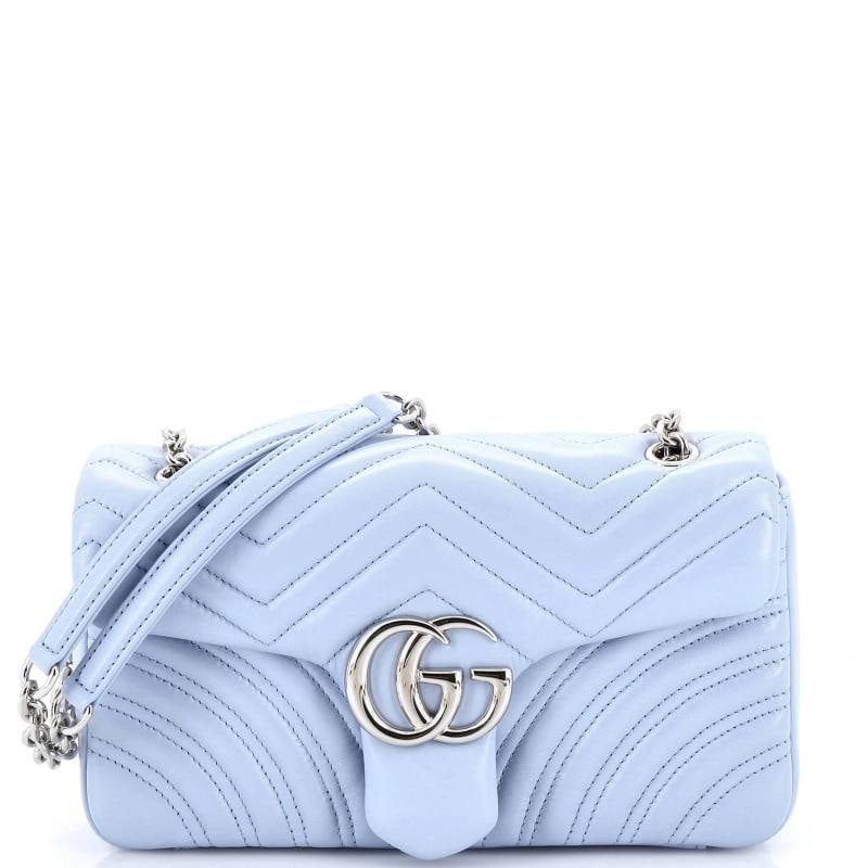 Gucci GG Marmont Flap Bag Matelasse Leather Medium: Accessories: Dust Bag Measurements: Handle Drop 12", Height 8", Width 10", Depth 3", Strap Drop 20" . Condition: Pre-owned - Good,Brand: Gucci,Exterior Material: Leather,Style: Shoulder Bags,Exterior 