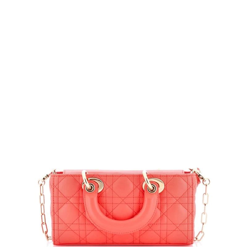 Christian Dior Lady D-Joy Bag Cannage Quilt Lambskin Small - 3