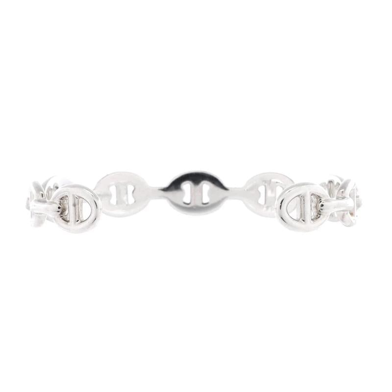 Hermes Chaine d'Ancre Enchainee Cuff Bracelet Sterling Silver Medium - 3