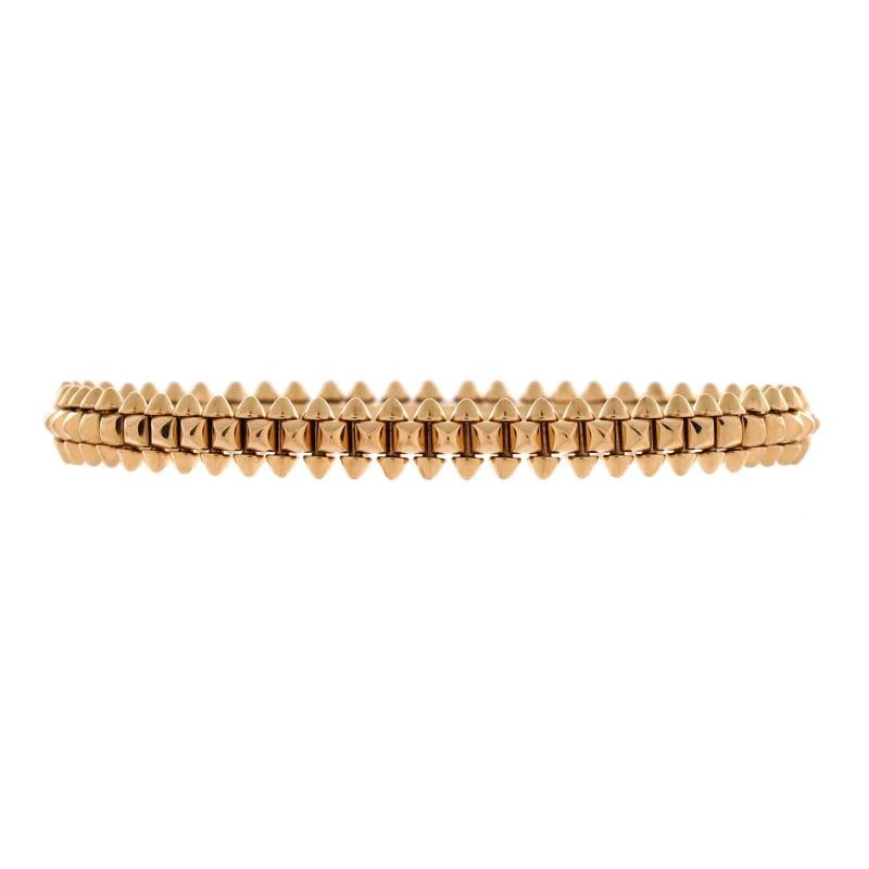 Cartier Clash de Cartier Bracelet 18K Rose Gold Small: Measurements: Circumference: 6 ", Width: 6.4 mm . Condition: Pre-owned - Good,Brand: Cartier,Main Stone: Unknown,Metal: 18K Rose Gold,Metal Purity: 18K,Style: Bracelet,Type: Bracelet,Color: Rose