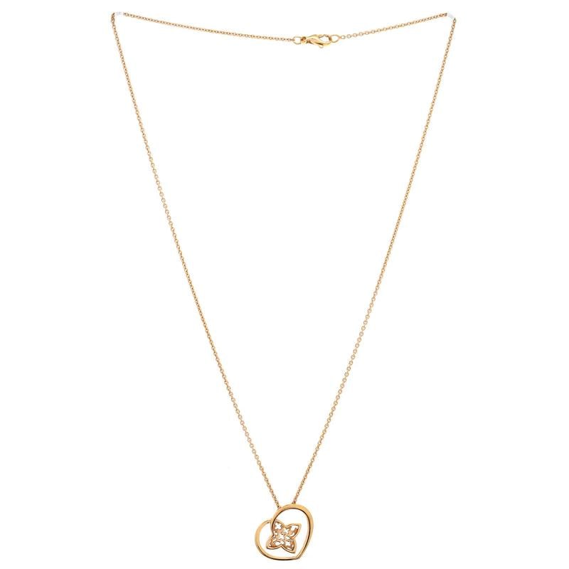 Louis Vuitton Coeur Heart Pendant Necklace 18K Rose Gold - 2