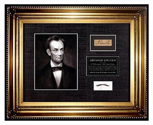 USA President ABRAHAM LINCOLN HAIR lock Facsimile Signed COA letter memorabilia relic USA (1 of 6)