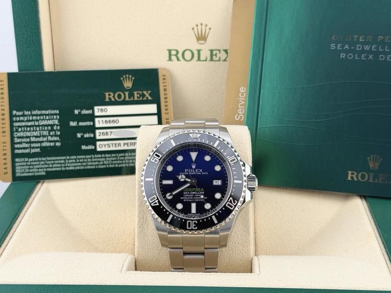Rolex Sea Dweller Deepsea 116660 James Cameron Black & Blue Dial Steel Box Paper (1 of 13)