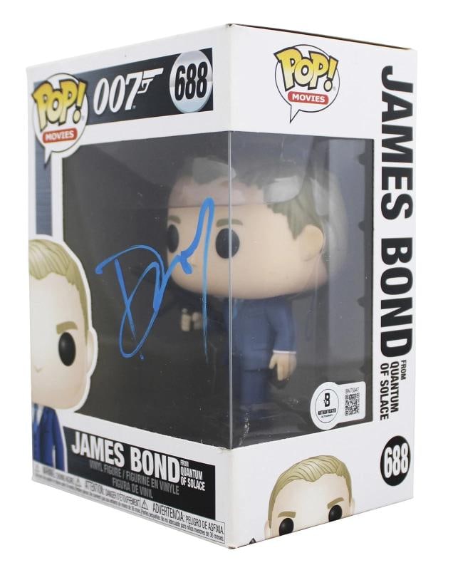 Daniel Craig James Bond 007 Signed James Bond #688 Funko Pop Figure BAS #BN75947 - 2