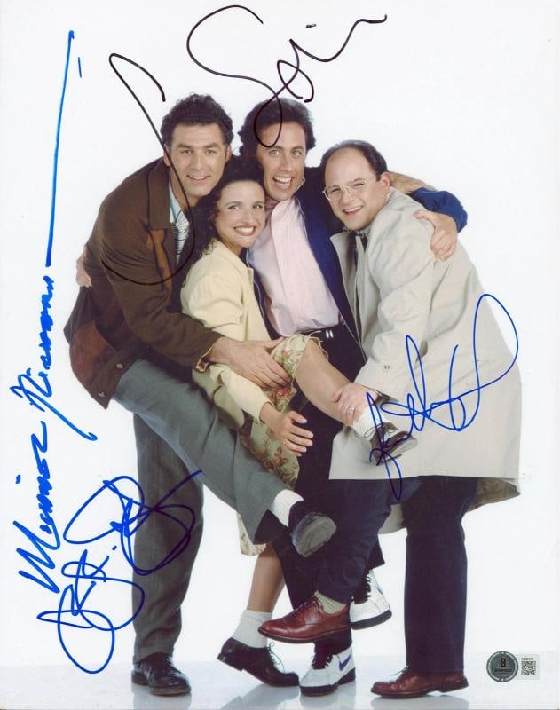Seinfeld (4) Seinfeld, Alexander, Richards +1 Signed 11x14 Photo BAS #AE09473 (1 of 2)