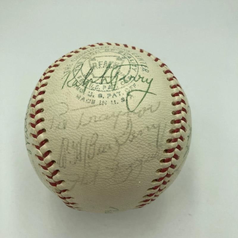 Pie Traynor Lefty Grove Joe Dimaggio Hall Of Fame Multi Signed Baseball JSA - 6
