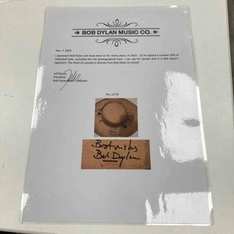 Bob Dylan Signed Autographed Limited Edition Hat With JSA COA RARE - 5