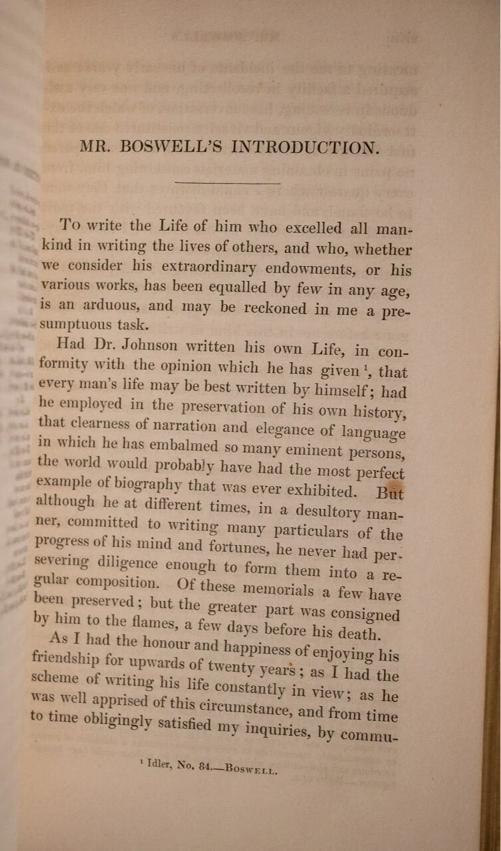 James Boswell / The Life of Samuel Johnson 1831 - 11