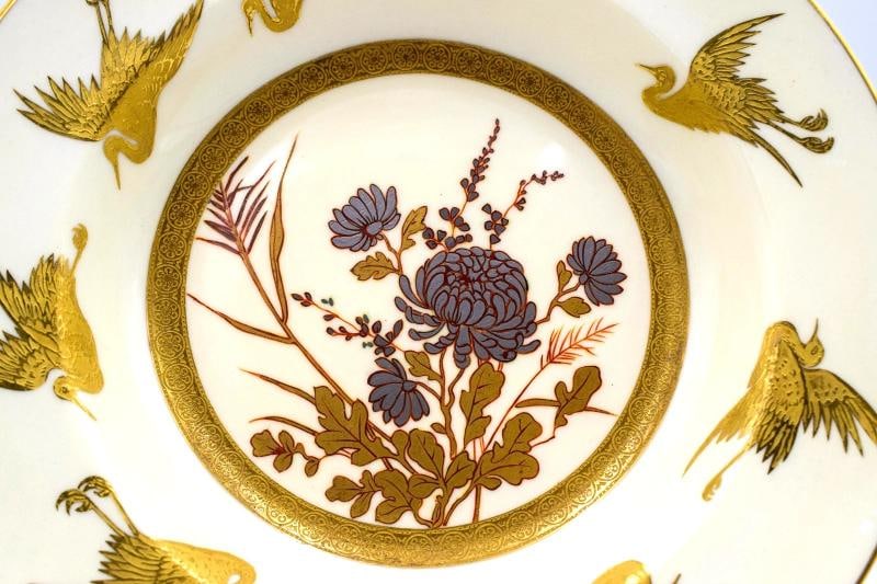 Set of 6 Aesthetic Movement Soup Bowls, Brown ,Westhead & Moore - 3