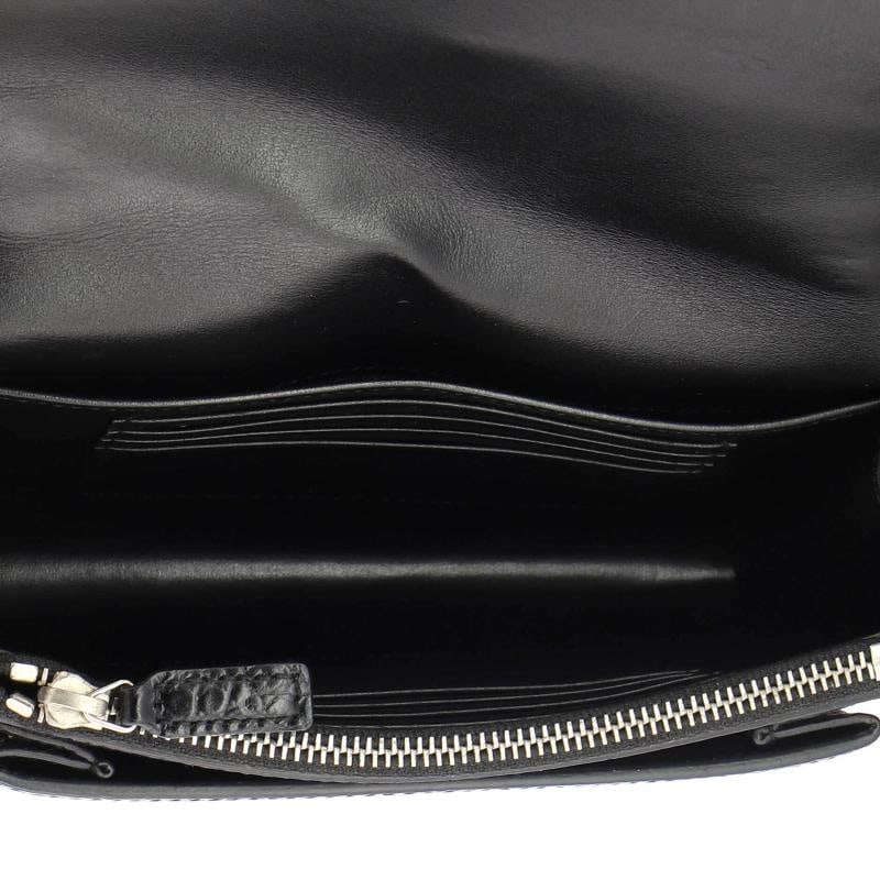 Saint Laurent Sunset Chain Wallet Crocodile Embossed Leather - 5