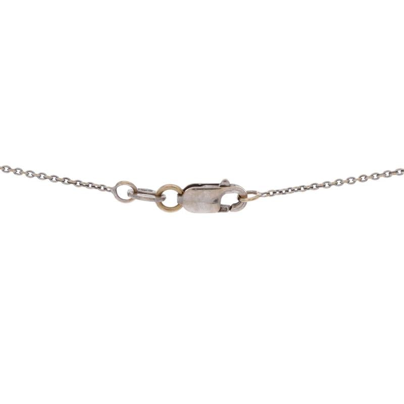 Roberto Coin Skull and Crossbones Pendant Necklace 18K White Gold and Diamonds - 3