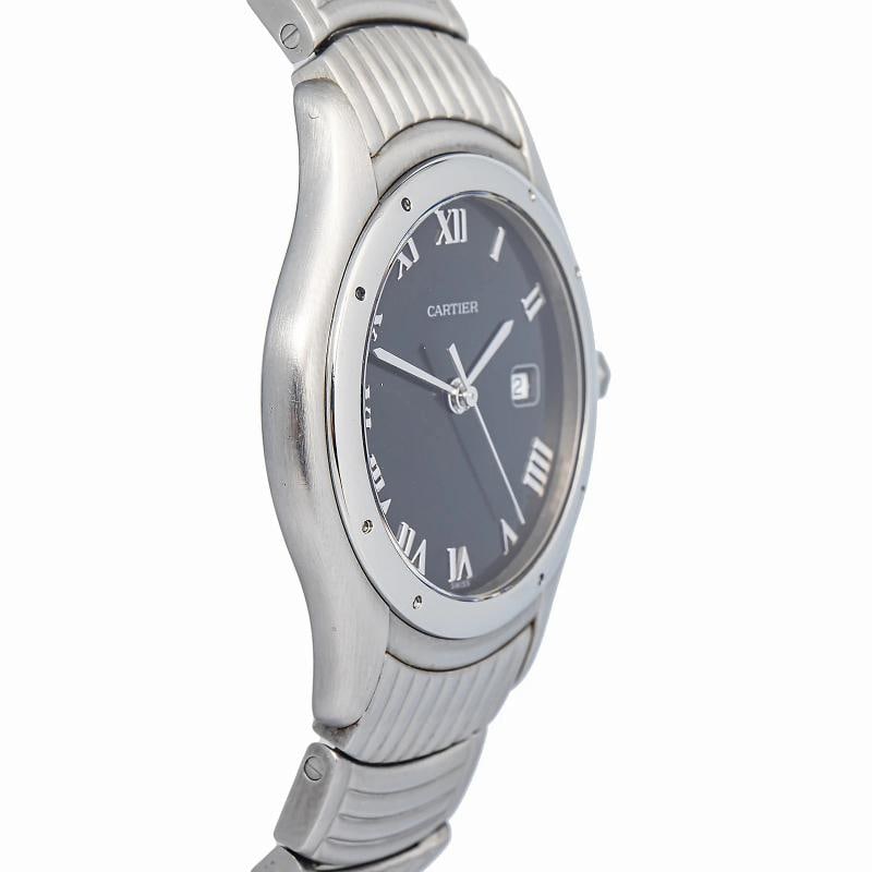 Cartier Cougar W35016F8 SS Quartz Black Dial Unisex Watch 32mm - 4