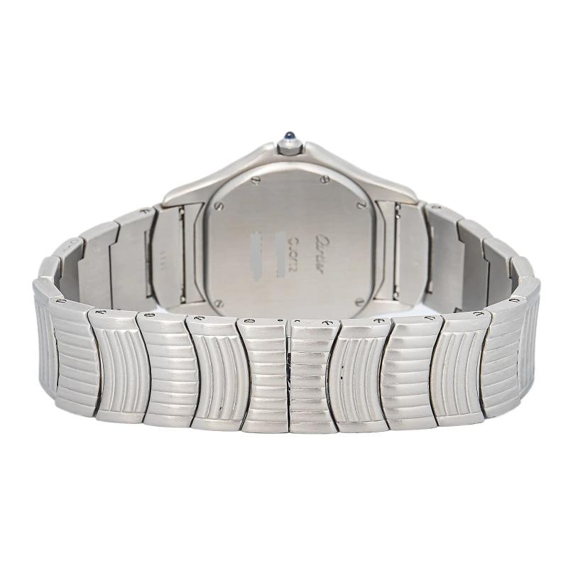 Cartier Cougar W35016F8 SS Quartz Black Dial Unisex Watch 32mm - 5